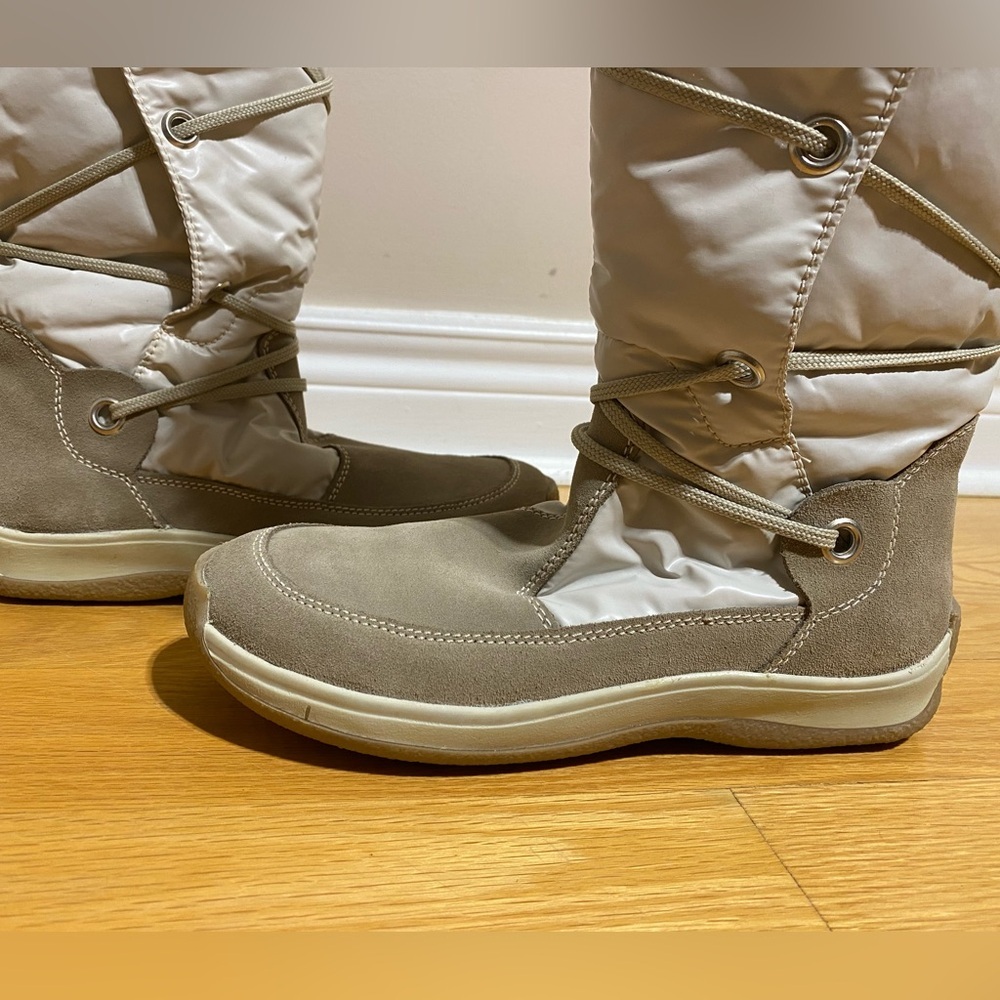 Pajar Winter Boots Cream Lace Up Waterproof Size 37 - Picture 8 of 14
